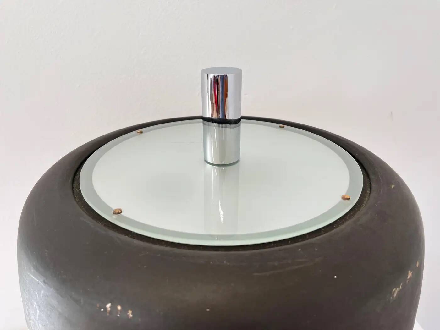 Big design extra large midcentury mushroom table lamp by Hillebrand, 1970s