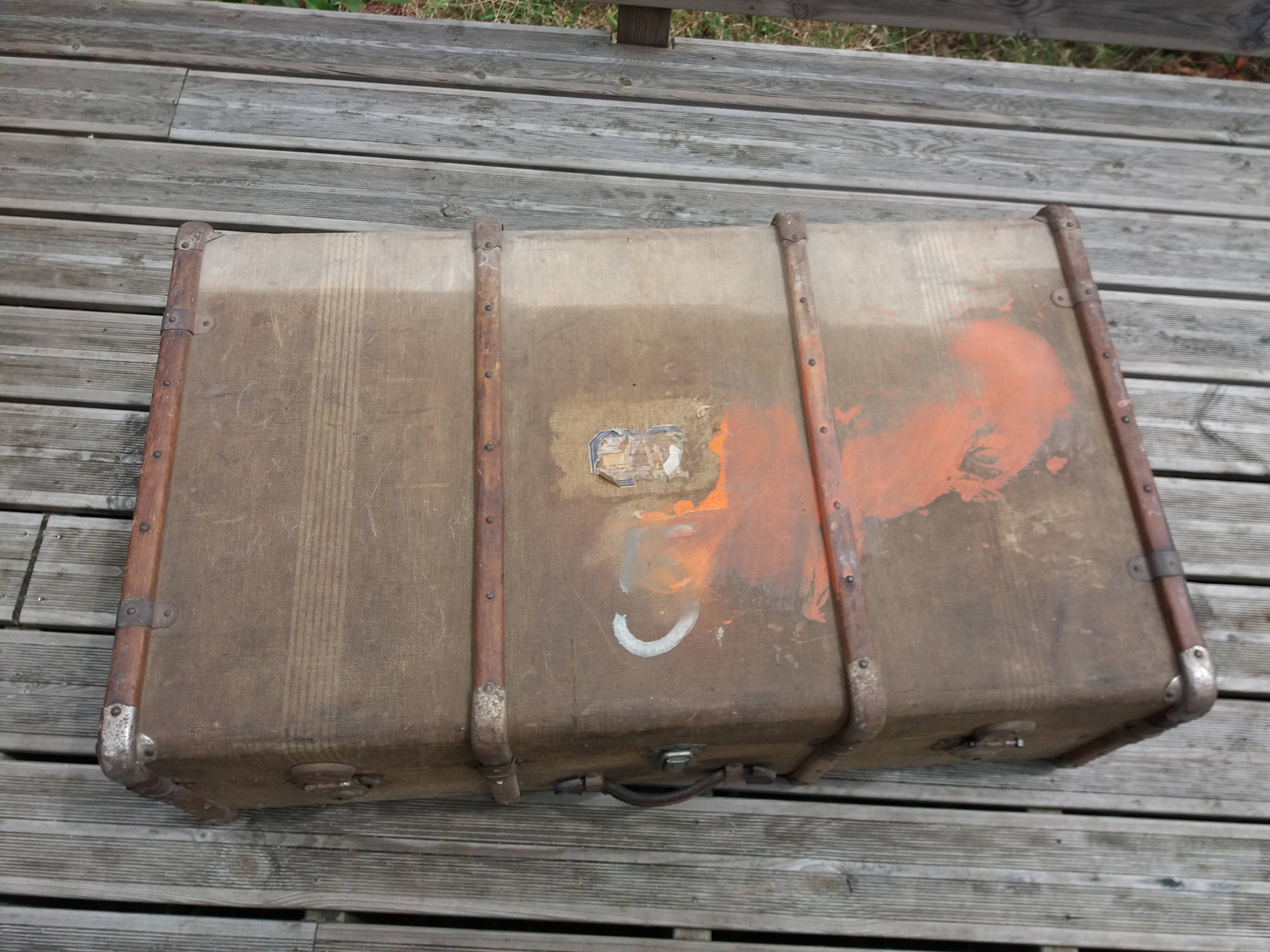 Old travel trunk