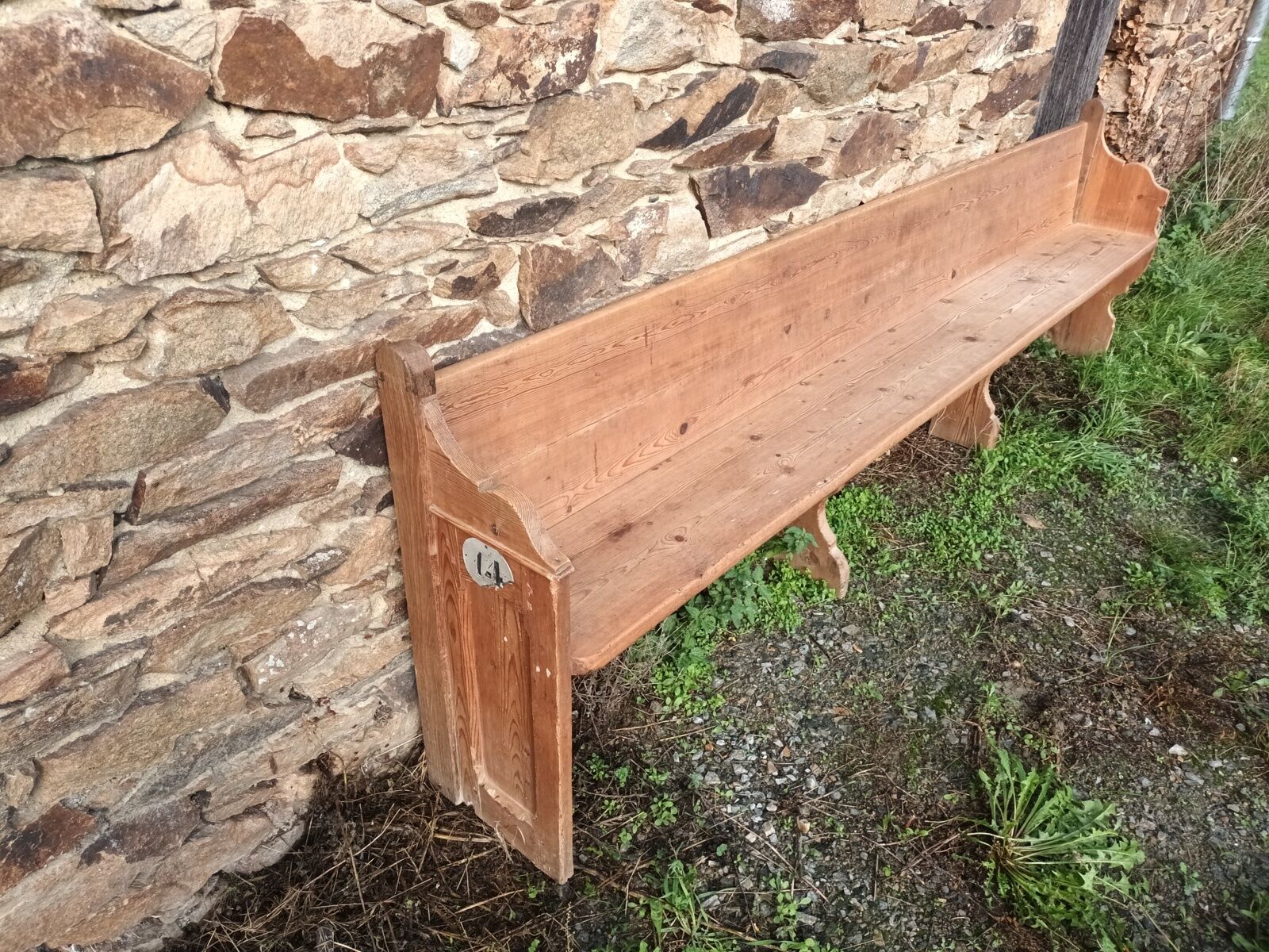 Old church pew, 263 cm