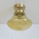 Amber Bubble Glass Ceiling Light, Brass Semi Flush Mount, Mushroom Lamp