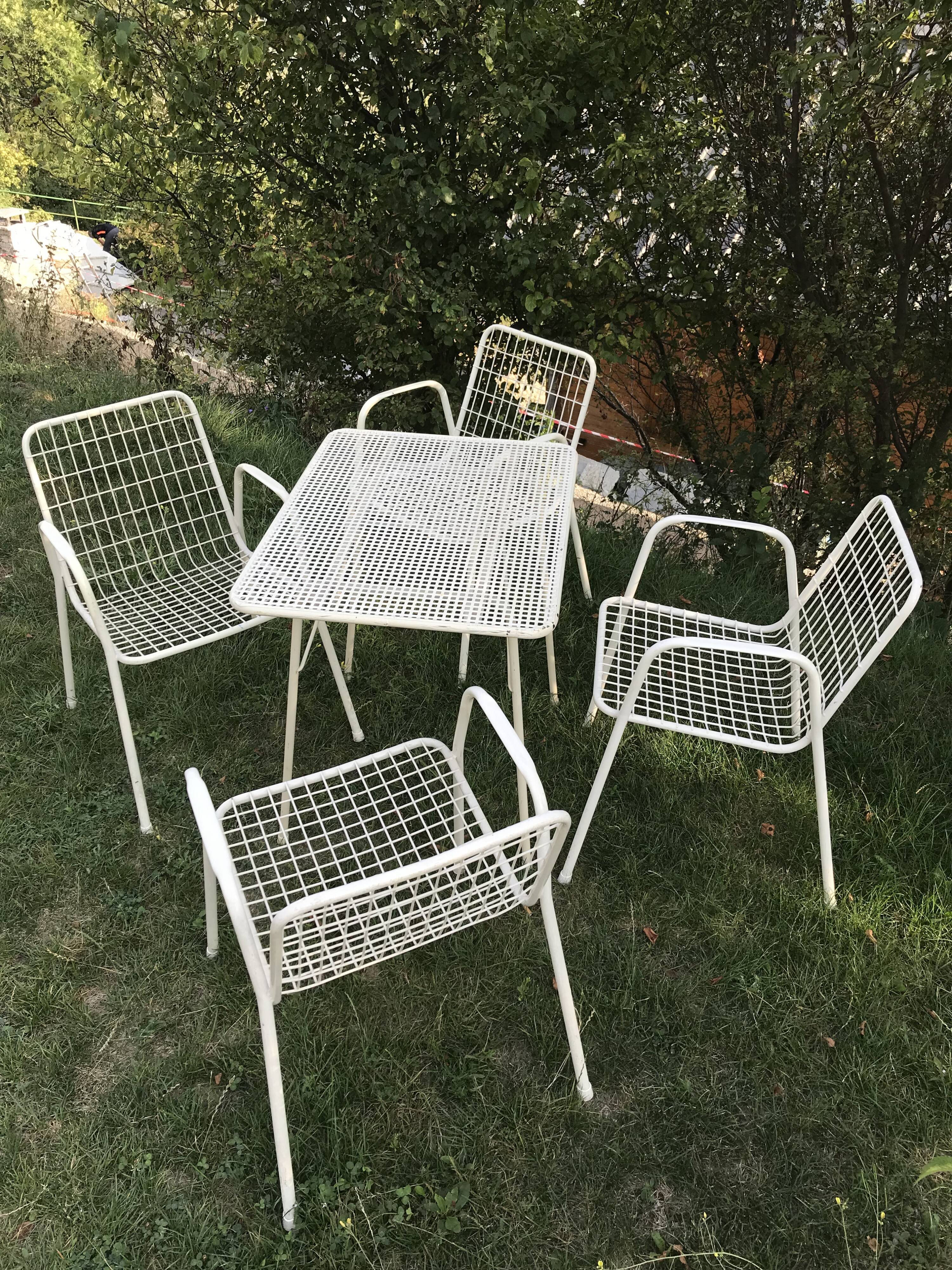 4 Chaises Emu Rio vintage et table Emu