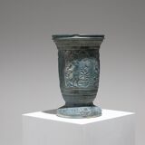 Grand vase en terre cuite à décor mythologique, 1950s