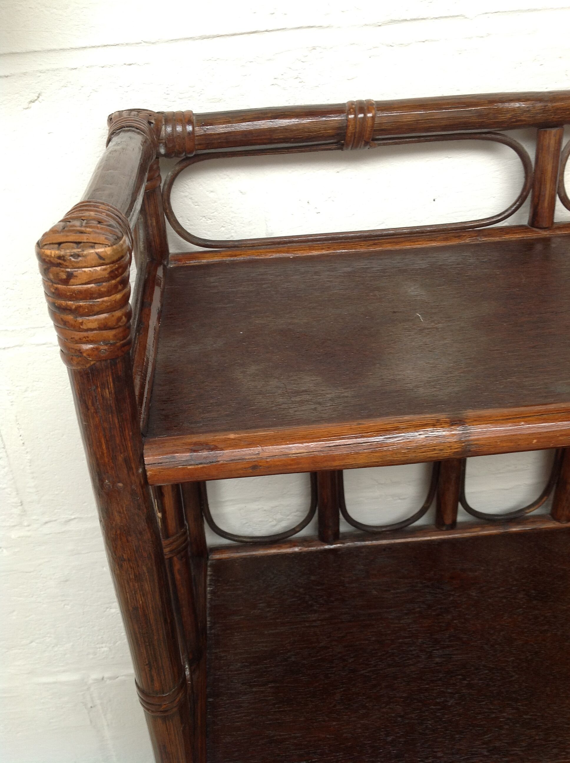Buffet wood and rattan canning