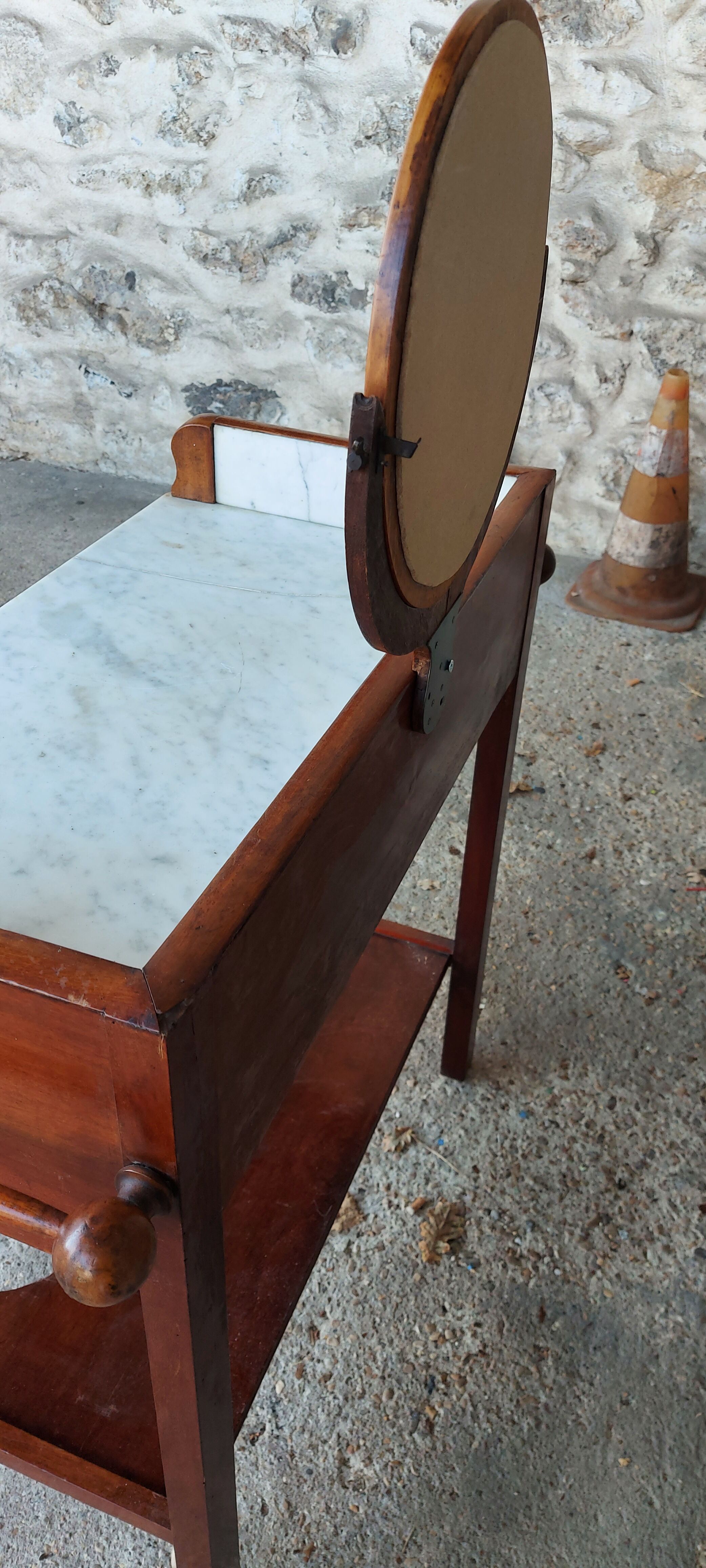 Antique hairdresser, Louis Philippe style with mirror