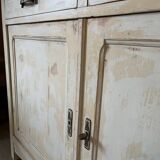 Parisian buffet with white beige patina