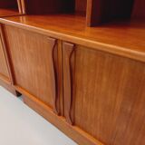 Vintage Scandinavian double bookcase in teak from the 60s