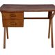 Vintage desk, compact model, minimalist desin teak, 1960s