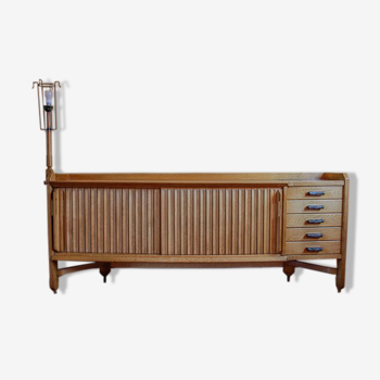 Sideboard in oak, Guillerme and Chambron - 1960