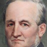 Charles Gislain (1826-1904) - Huile sur toile ovale - Portrait d'Homme 1887