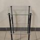50s metal and glass side table