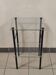 50s metal and glass side table
