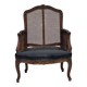 1930s, Danish armchair, furniture leather, ash wood, furniture mesh.