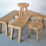 Solid oak coffee table 1950
