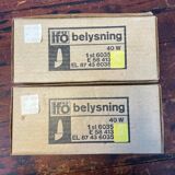 Vintage Bathroom Lamps in Ceramic by Ifö of Sweden with Opaline Shades from the 1960s