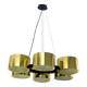 Contemporary Italian Oval Metal Gold Candlestick