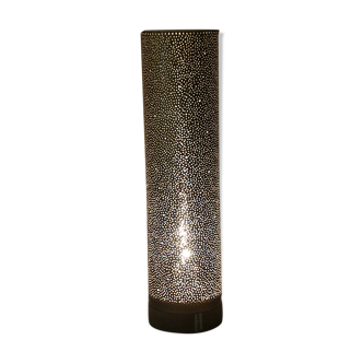 Lampadaire colonne cylindrique marocain métal perforé