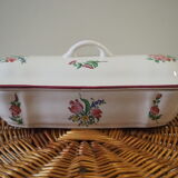 Comb holder with lid or bonbonnière - louis xv – reverbere collection – faience lunéville