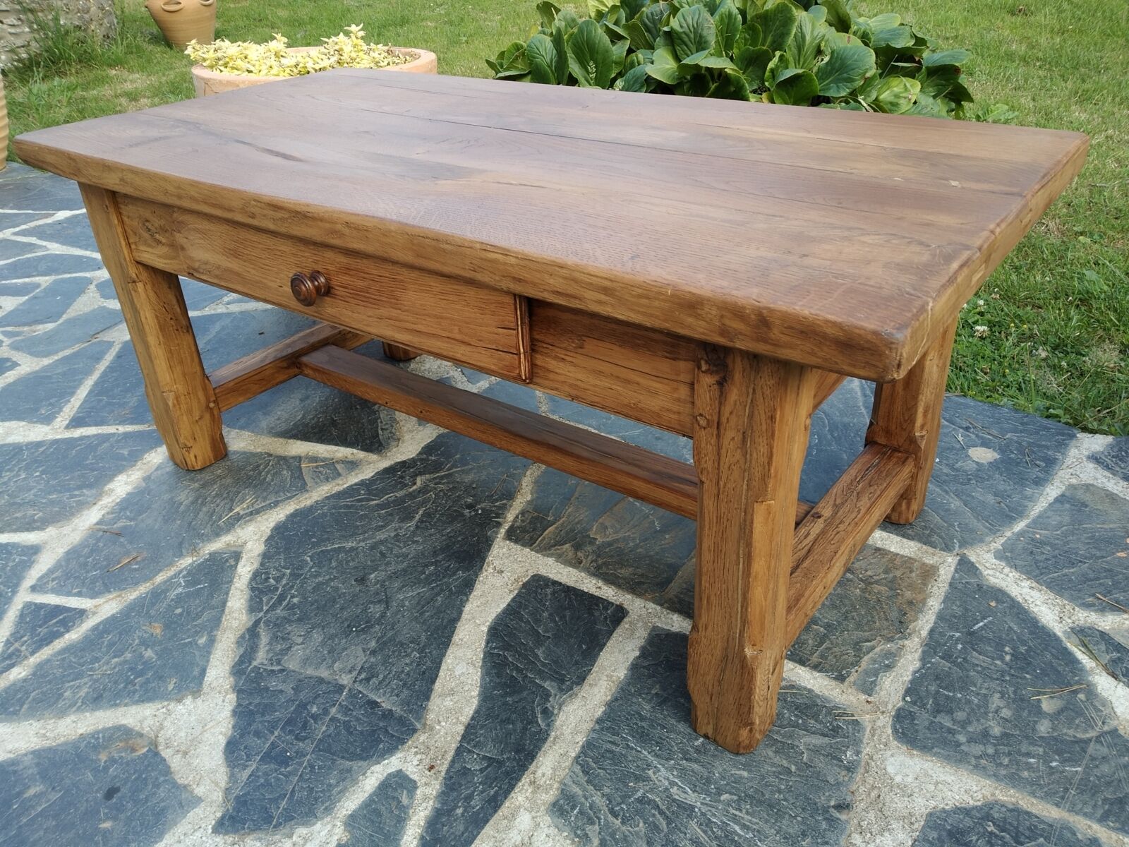 Solid oak farm coffee table