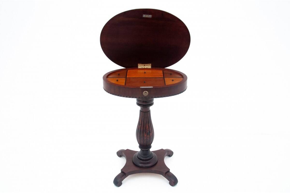 Antique thread table, Northern Europe, around 1860. After renovation.