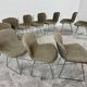 Set of 10 Wire chairs by Harry Bertoia for Knoll