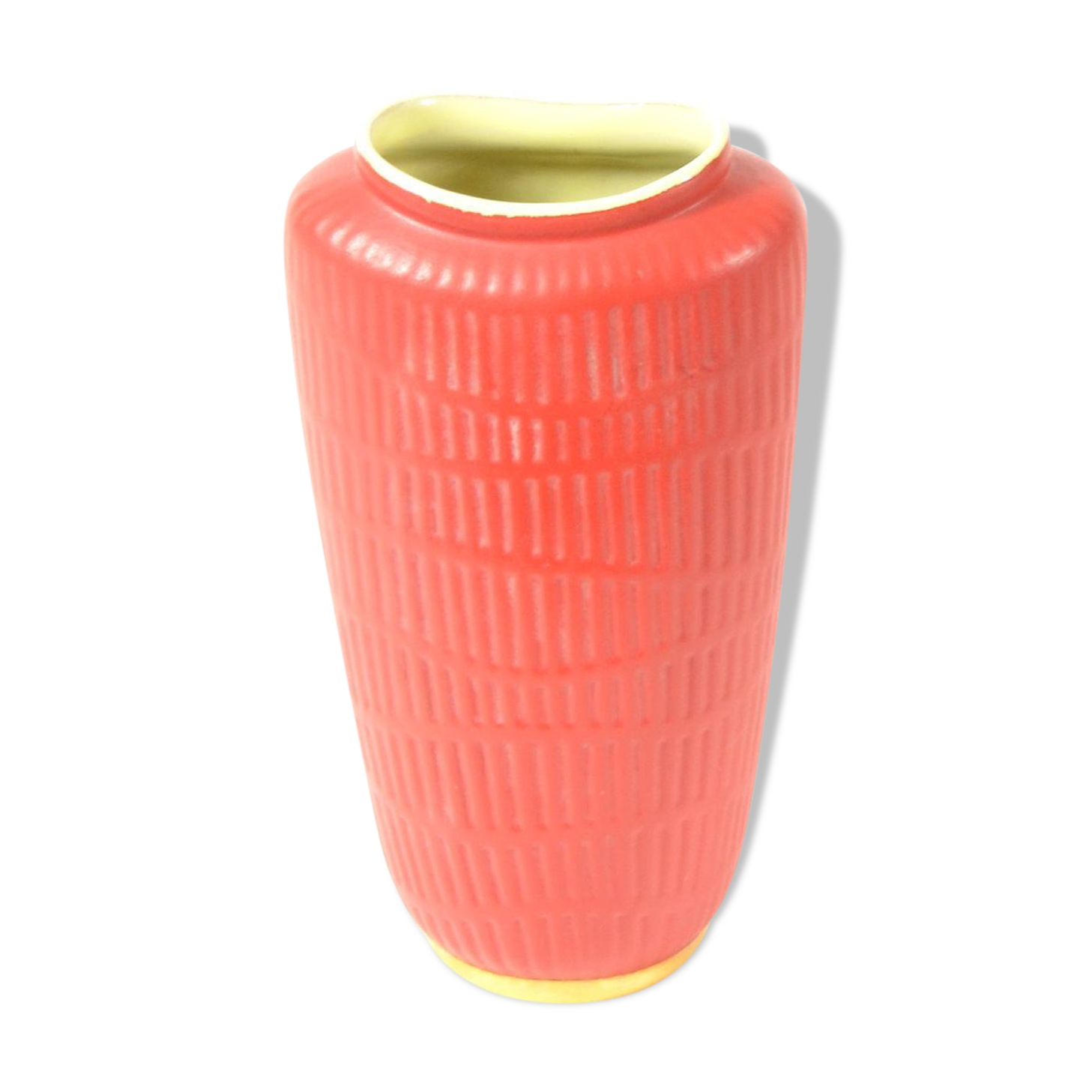 Red ceramic vase 1970s