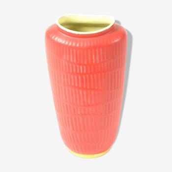 Red ceramic vase 1970s
