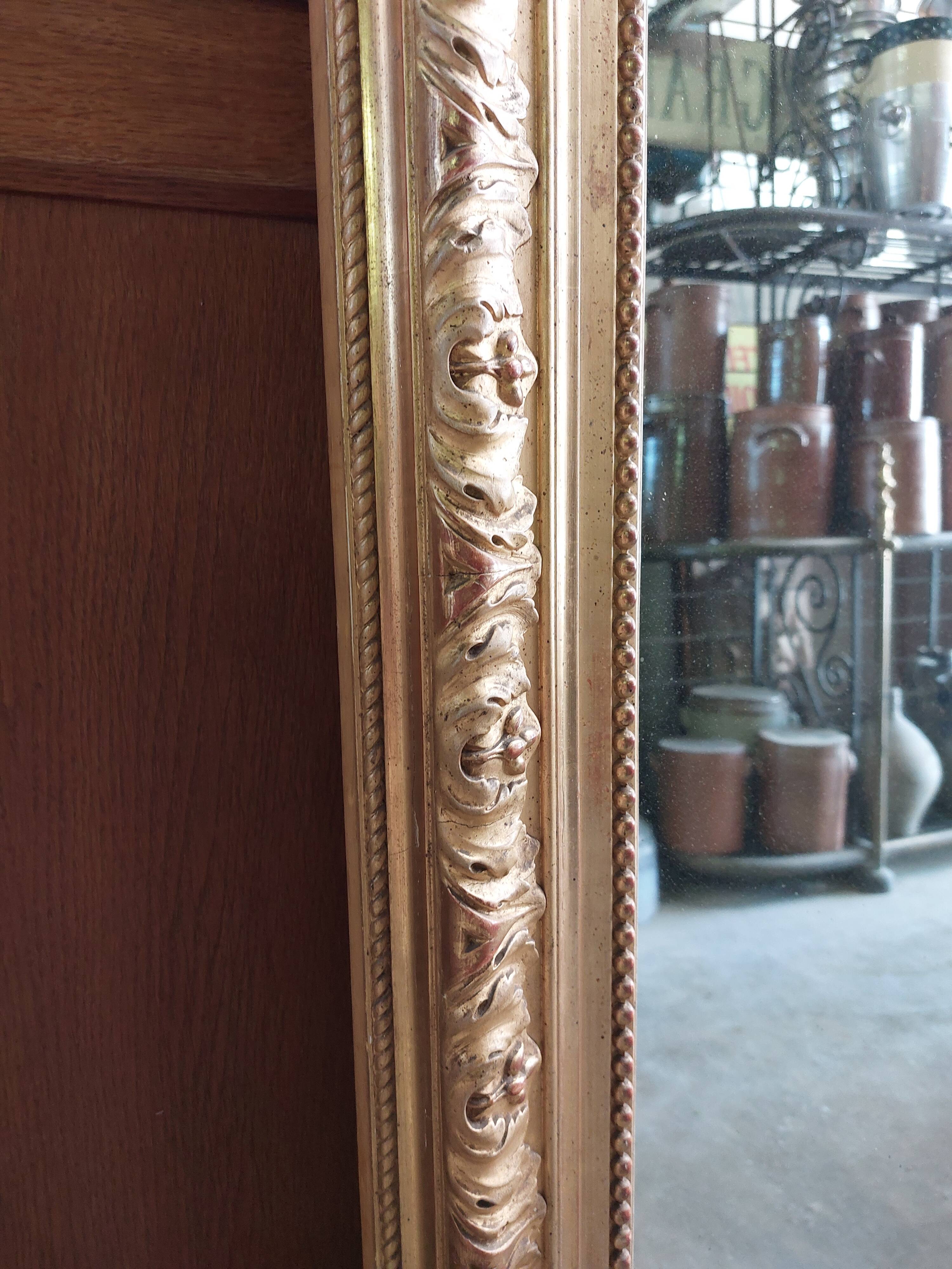 Louis XV mirror in gilded wood 19th century -1m63