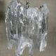 2x vintage Mazzega 'melting glass' chandeliers – Murano