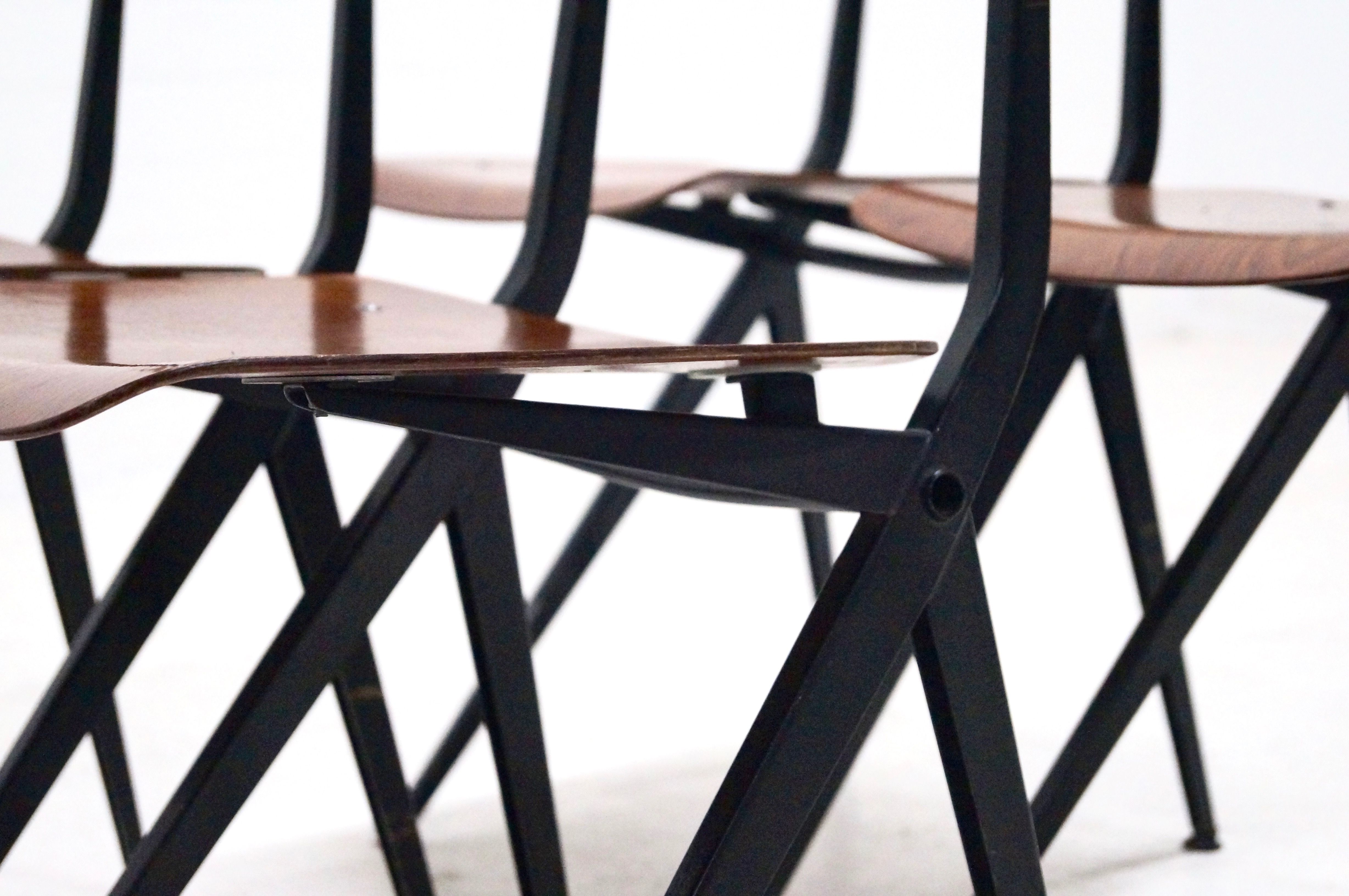Set of 4 chairs by Ynske Kooistra for Marko Holland 1960s