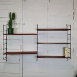 Bookcase / wall shelves - 1970s - metal and wood.