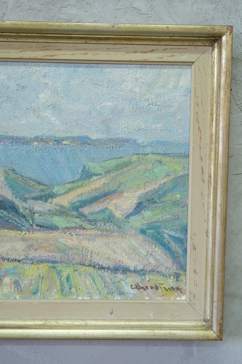 Carl Berndtsson, Swedish Modern Landscape, 1960s, Oil on Canvas, Framed