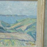 Carl Berndtsson, Swedish Modern Landscape, 1960s, Oil on Canvas, Framed