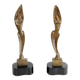 Pair of Large Vintage Teak Sculptures, 1950s
