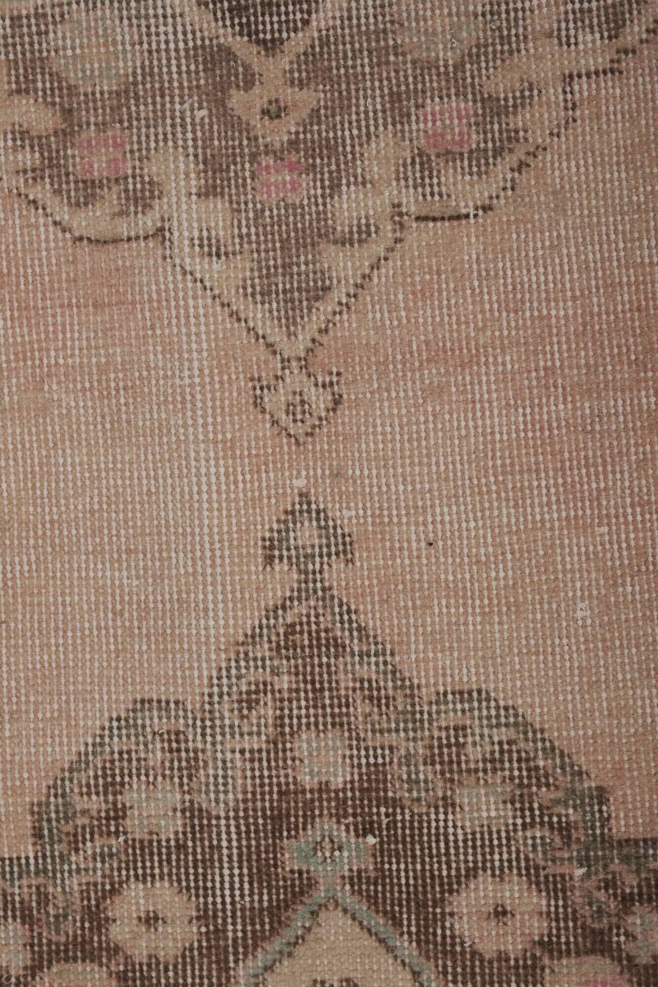Vintage Turkish hallway rug 86x733 cm