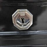 Commode Art Déco à 9 Tiroirs En Laque Et Bronze Nickelé