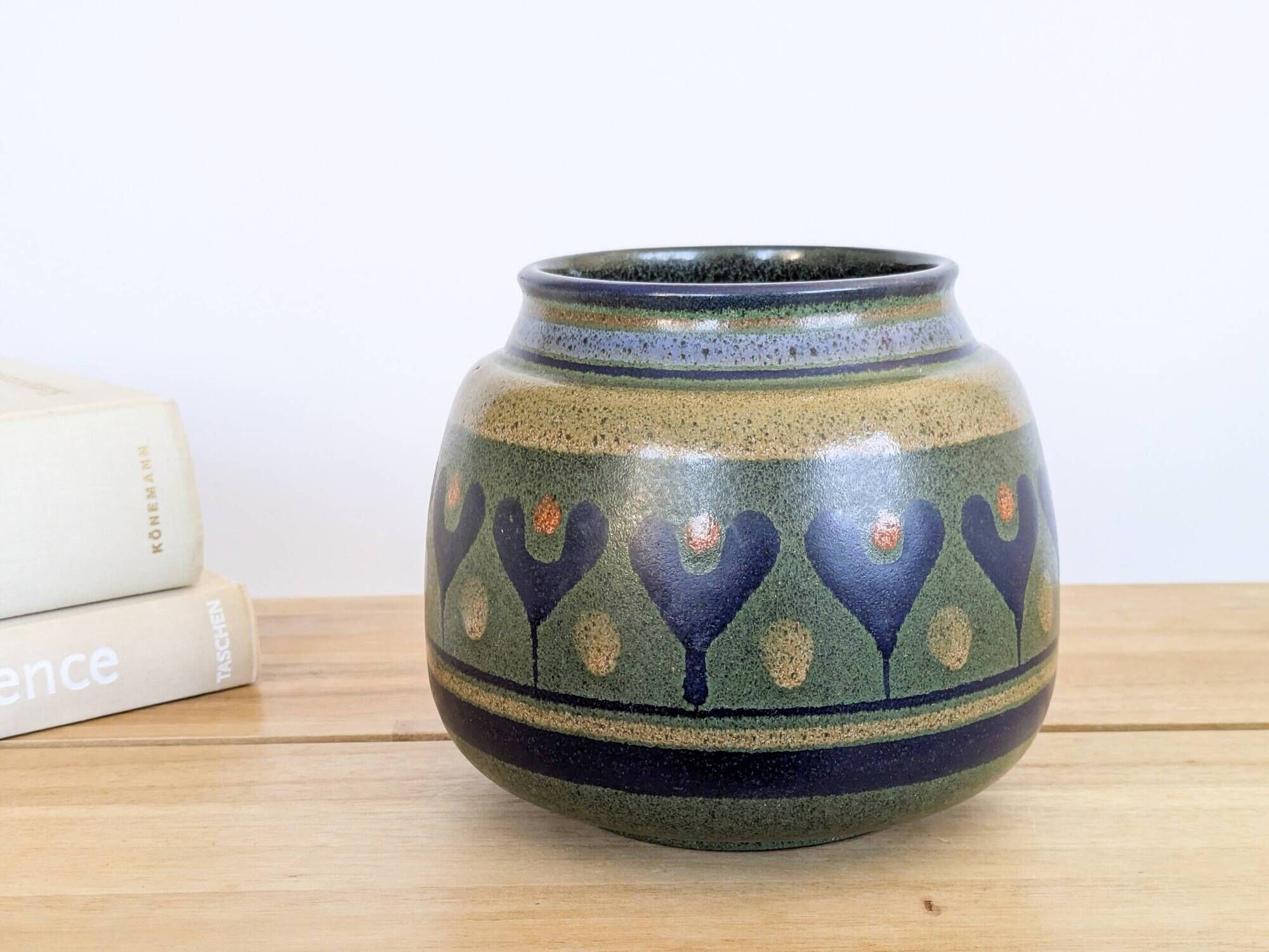 Ceramic vase KMK, Mora decor, Germany 1970s