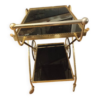 Black and gold serving trolley