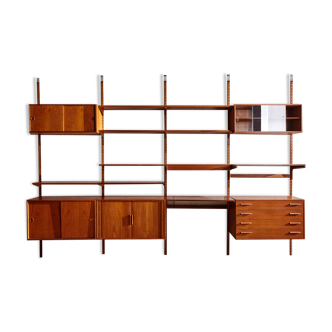 Teak shelving system by Kai Kristiansen for FM Møbler