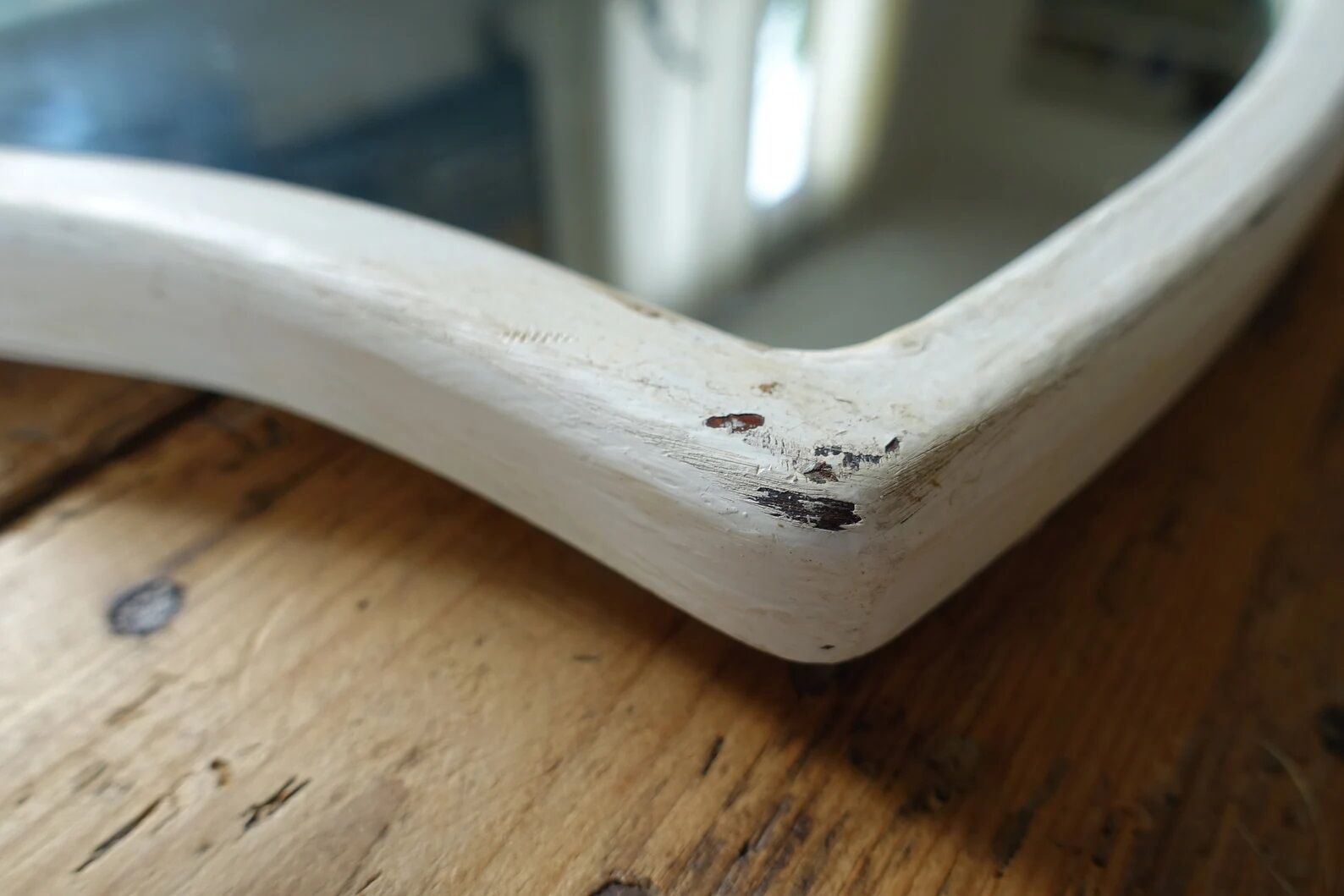 Weathered wooden mirror