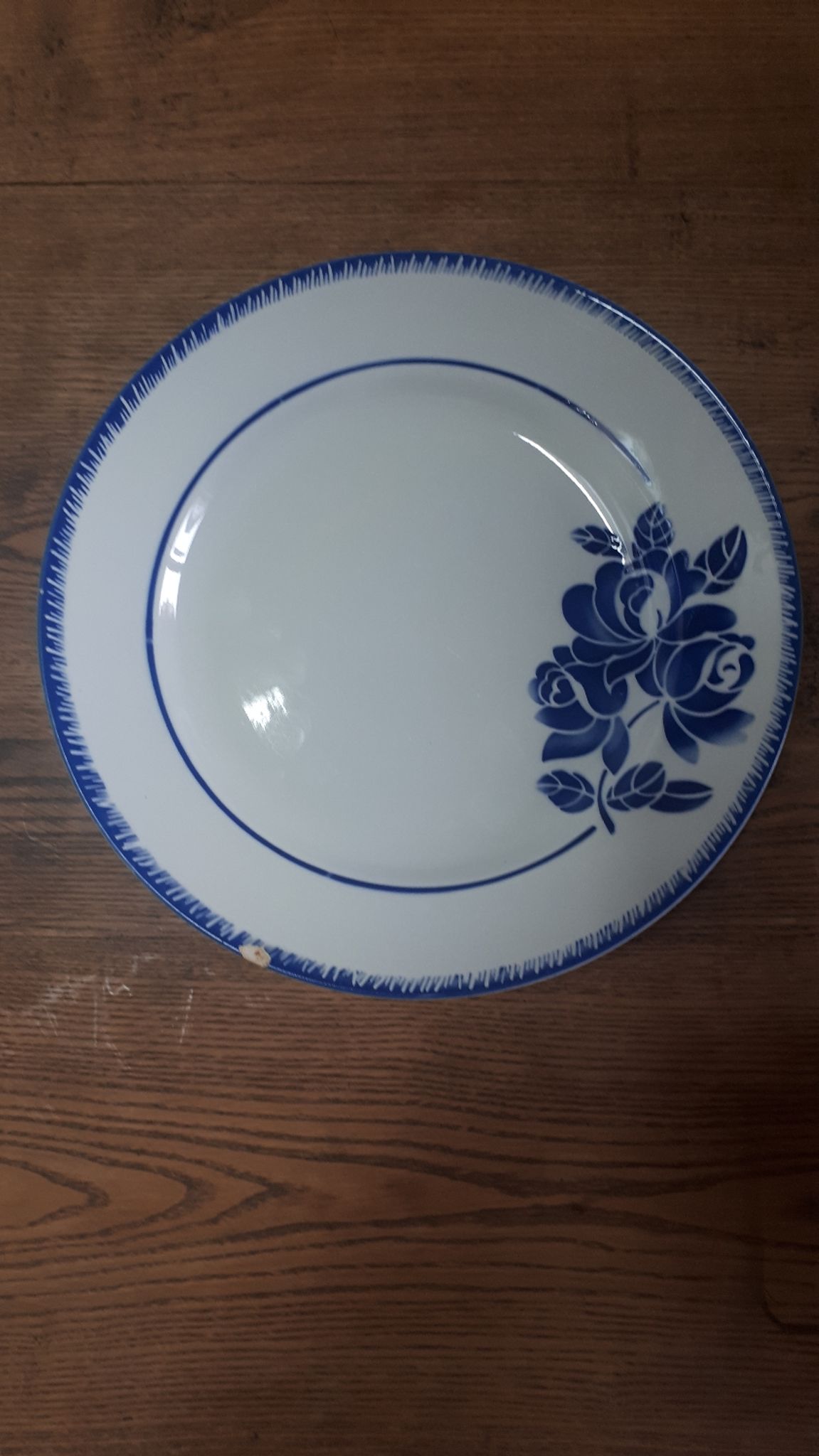 Série de plats Badonviller Fleurs bleues