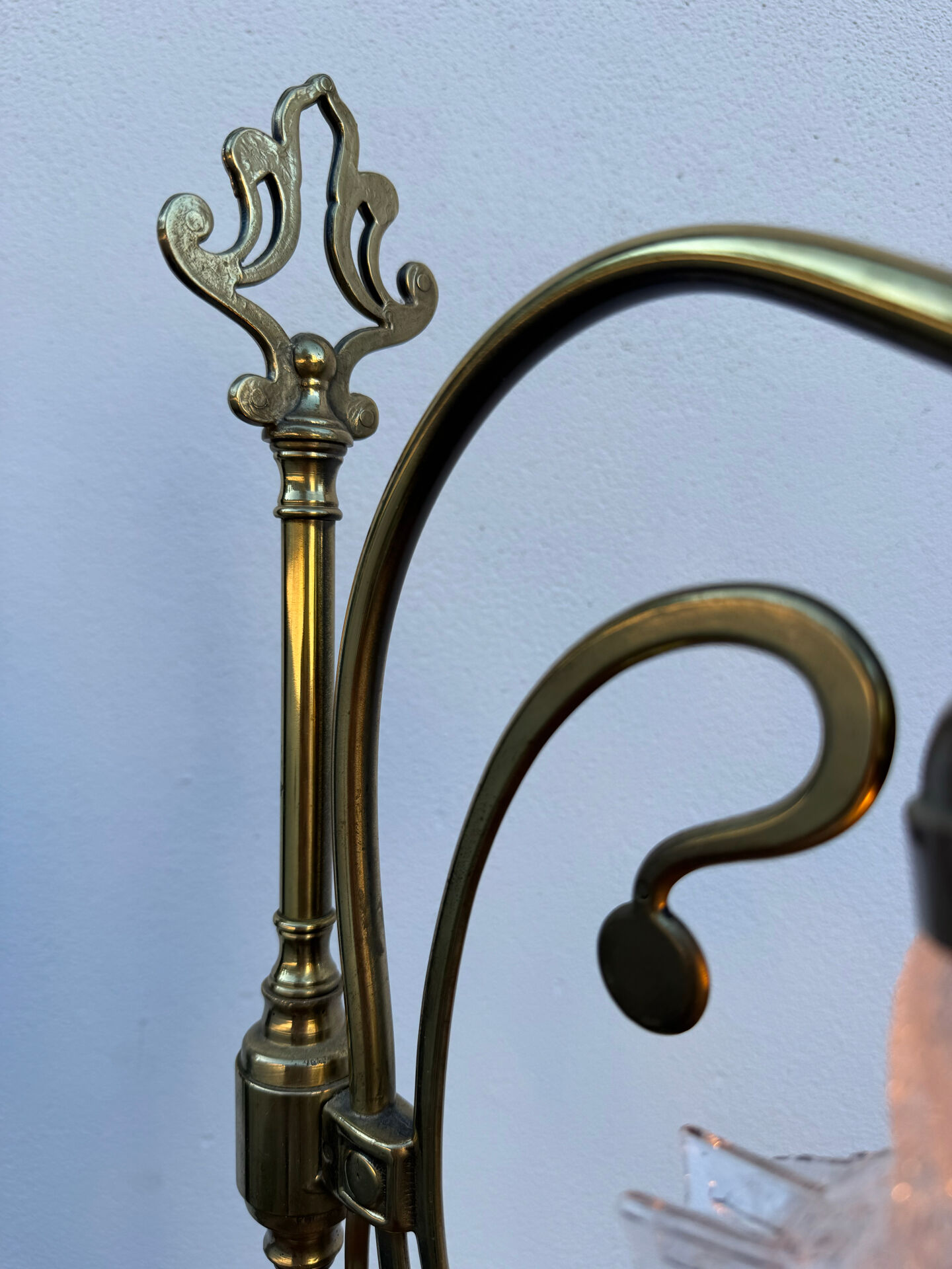 Swan neck brass lamp Art Nouveau