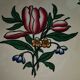 Cut on foot in Sarreguemines floral decoration