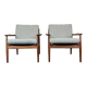Pair of teak easy armchairs by Svend Aage Eriksen for Glostrup