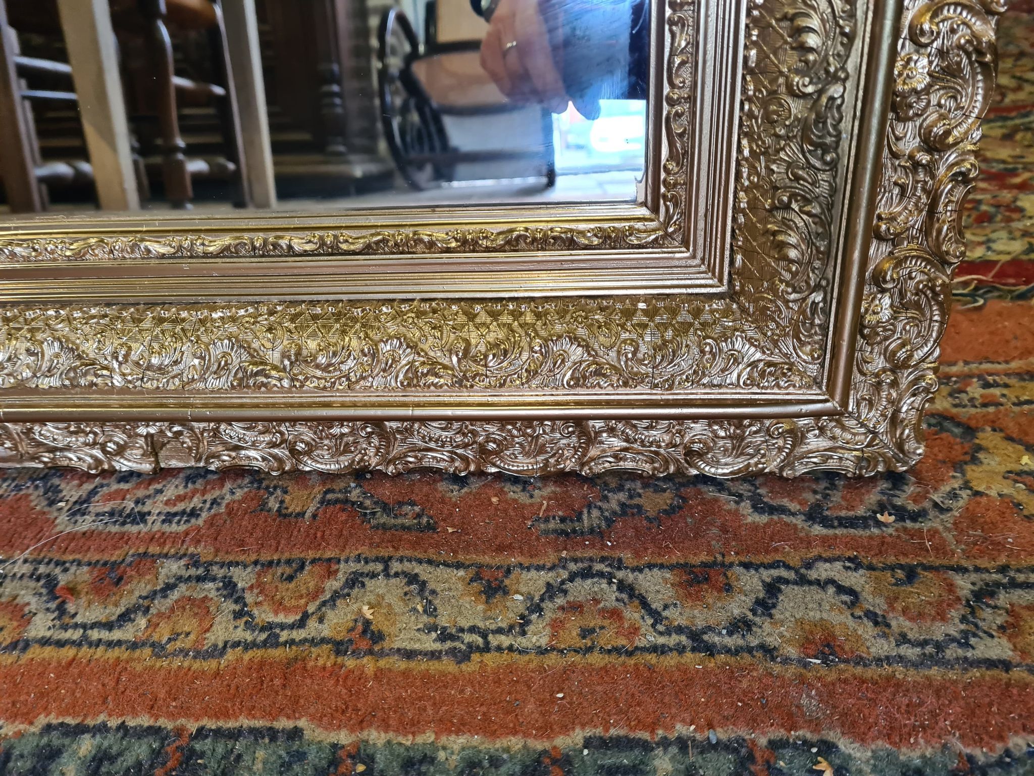 Louis XV-style gold mirror