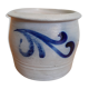 Pot in grey and blue Alsace sandstone