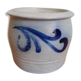 Pot in grey and blue Alsace sandstone