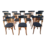 12 mismatched bistro chairs