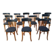12 mismatched bistro chairs
