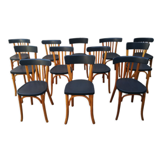 12 mismatched bistro chairs