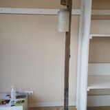 Floor lamp in wood and glass